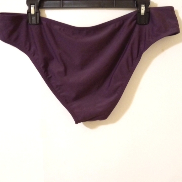 CUPSHE PLUM V-NECK BACK TIE SWIM TOP & STANDARD RISE BIKINI BOTTOMS SIZE XL NWT - Picture 7 of 9